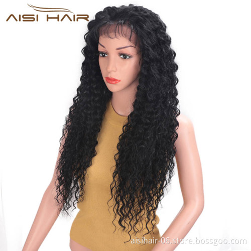 Best Black Wig Afro Kinky Curly Wave Long Wavy Natural Wig Deep Wave Front Lace Hair Wigs For Black Women
